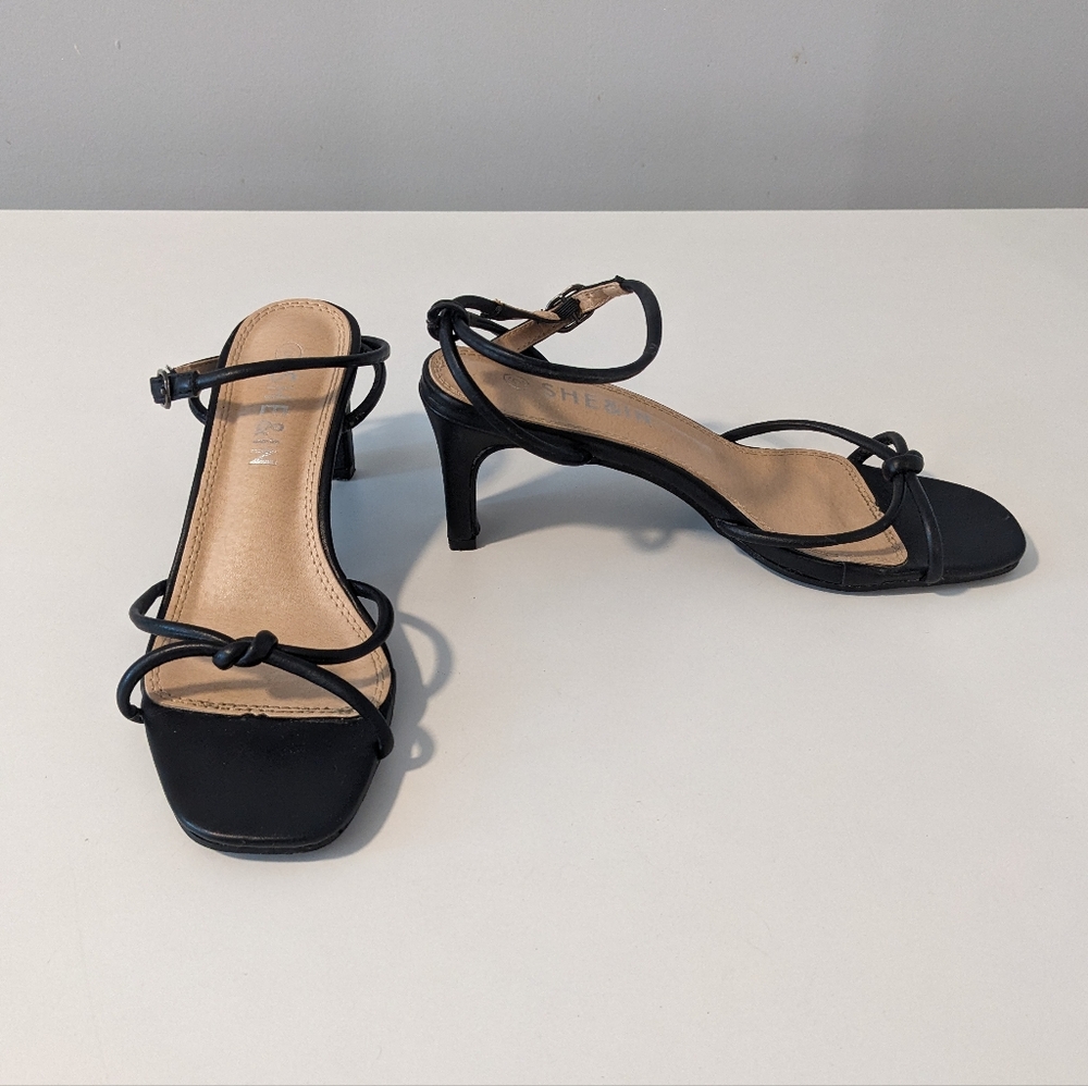 Heeled Strappy Sandals | Black | Size 6